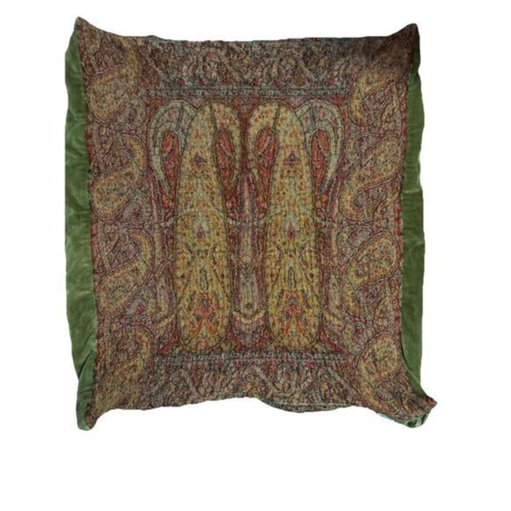 Pottery Barn‎ Paisley Green Pillow Cover Fall 26 X 26 Fall Vibes